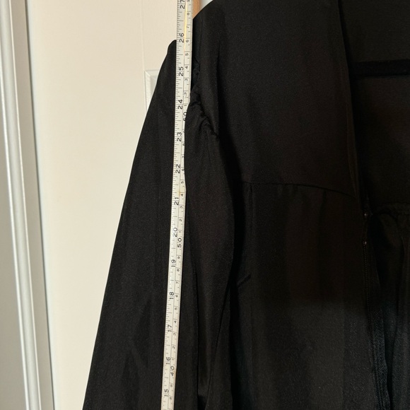 Black Academic Graduation Gown with Zip Front Closure - Picture 5 of 5